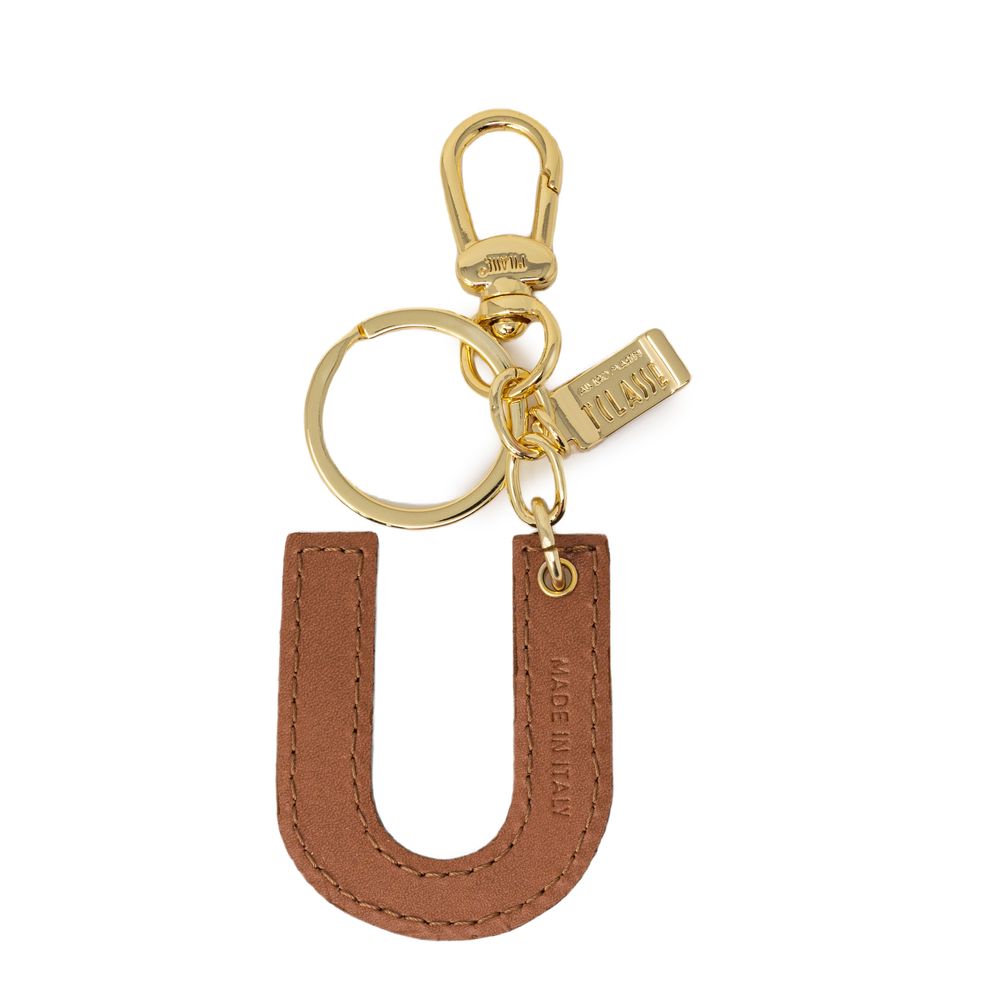 Alviero Martini Prima Classe beige lederen sleutelhanger