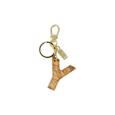 Alviero Martini Prima Classe Beige kunstleren sleutelhanger