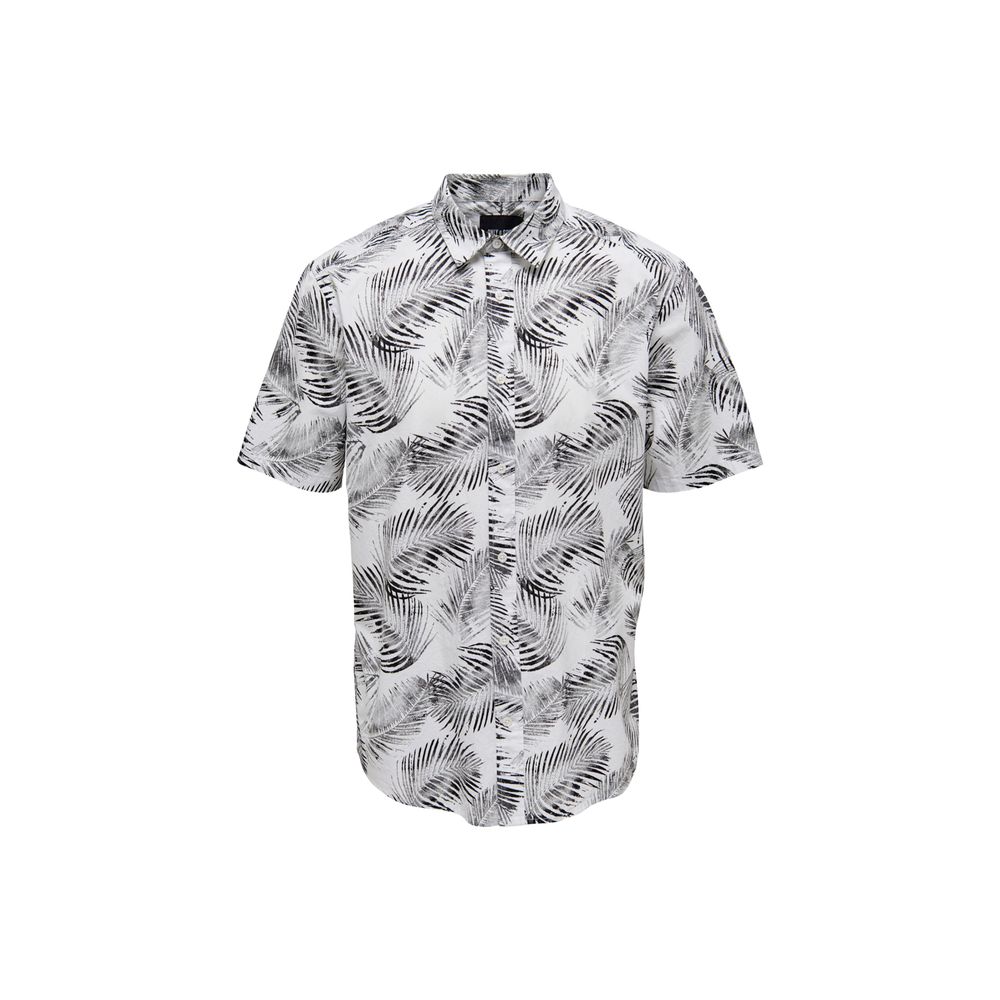 Only &amp; Sons Witte Katoenen Korte Mouw