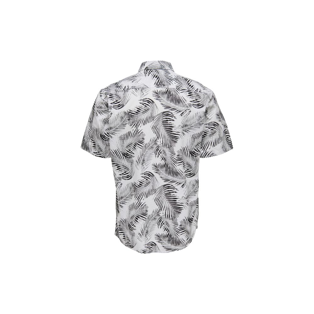 Only &amp; Sons Witte Katoenen Korte Mouw