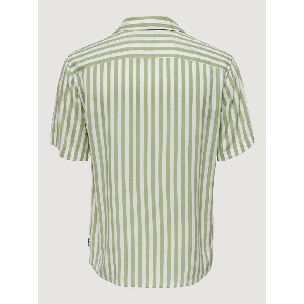 T-shirt à manches courtes en viscose verte Only &amp; Sons