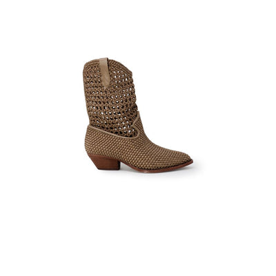 Bottines en cuir beige ASH