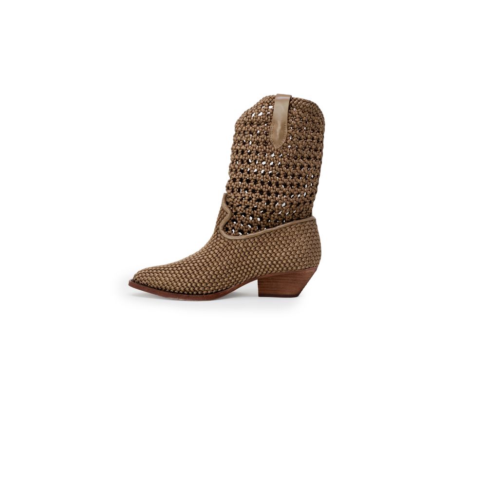 Bottines en cuir beige ASH