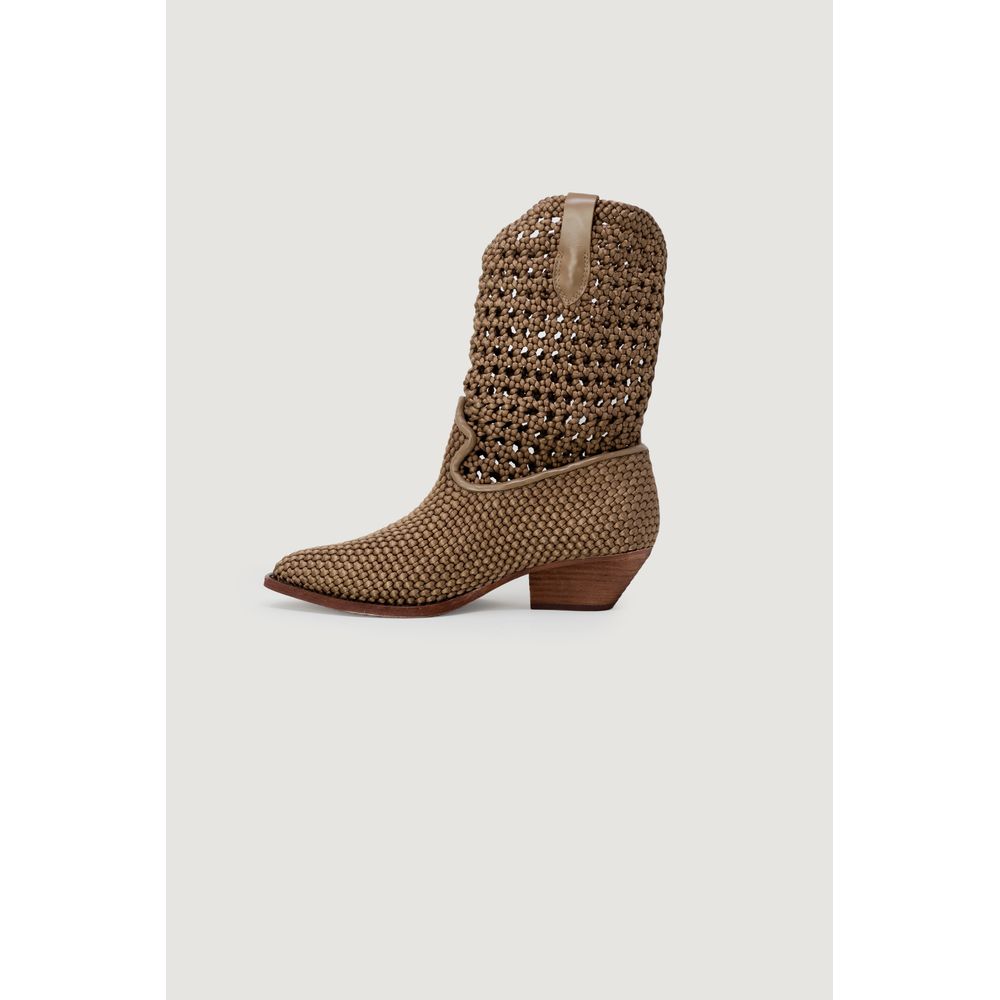 Bottines en cuir beige ASH