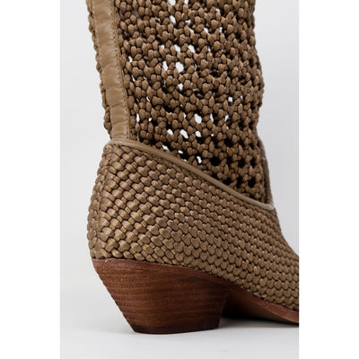 Bottines en cuir beige ASH