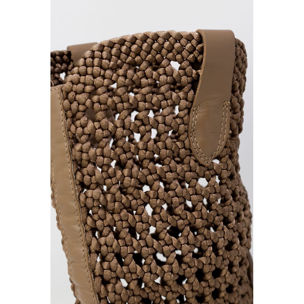 Bottines en cuir beige ASH