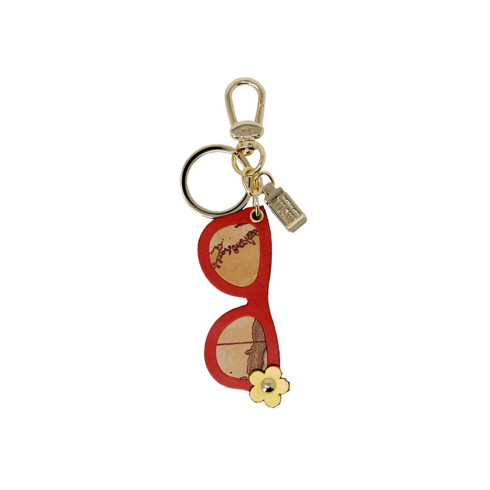 Alviero Martini Prima Classe beige lederen sleutelhanger