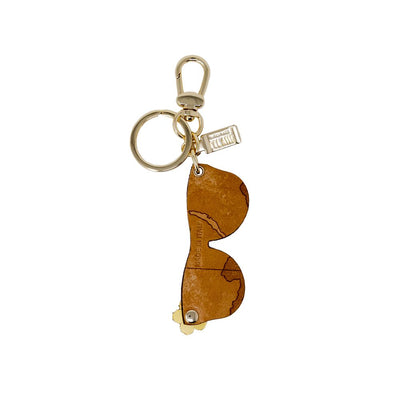 Alviero Martini Prima Classe beige lederen sleutelhanger