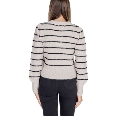 Pull gris en polyester Jacqueline De Yong