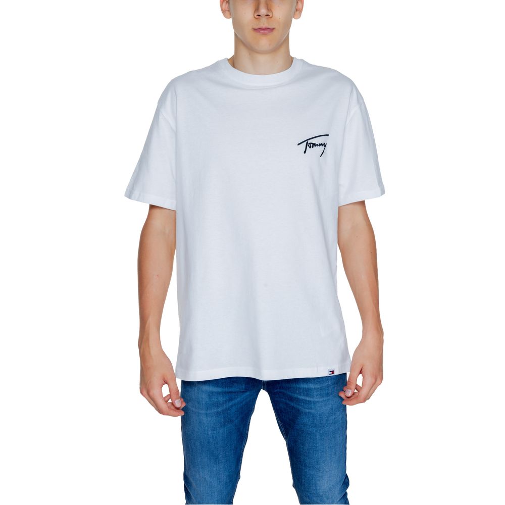Tommy Hilfiger Jeans Wit Katoenen T-shirt