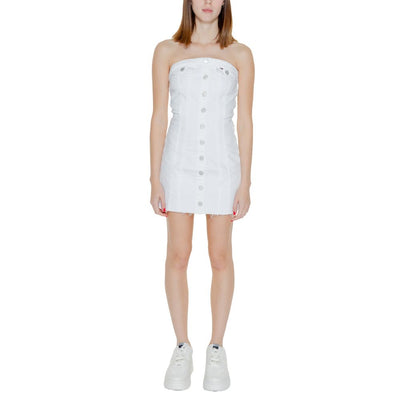 Tommy Hilfiger Jeans Witte Gerecyclede Katoenen Korte Broek