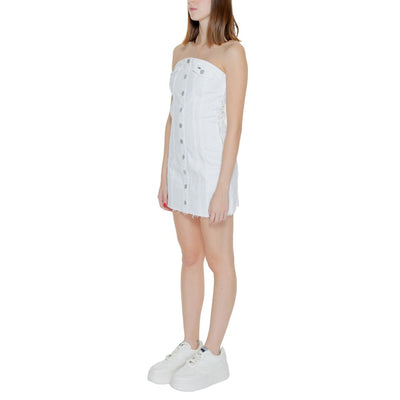 Tommy Hilfiger Jeans Witte Gerecyclede Katoenen Korte Broek