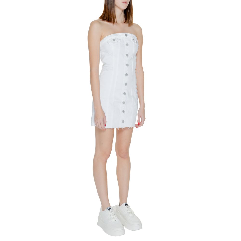 Tommy Hilfiger Jeans Witte Gerecyclede Katoenen Korte Broek