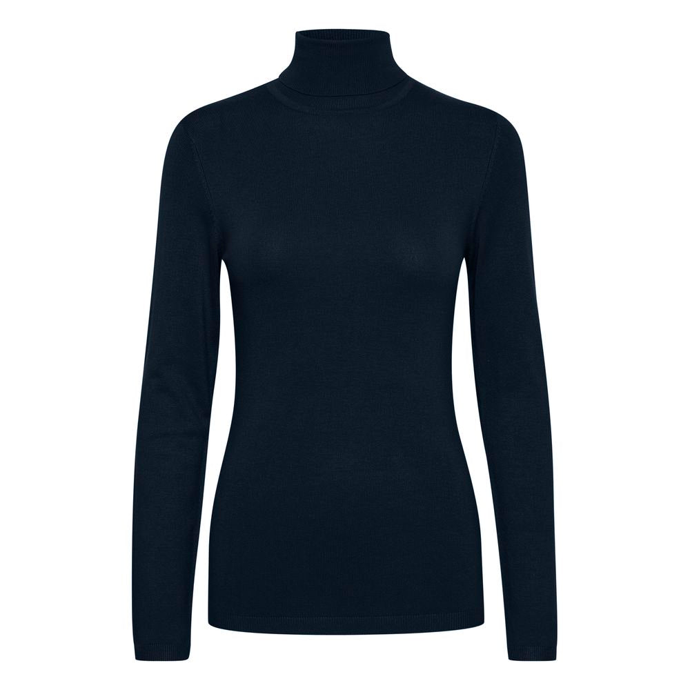 Col roulé en viscose bleu ICHI
