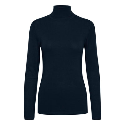 Col roulé en viscose bleu ICHI
