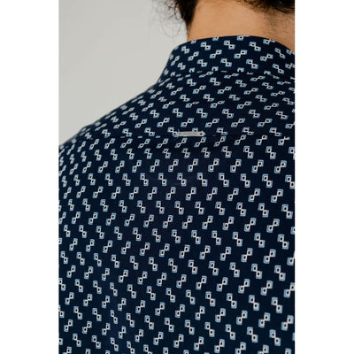 Antony Morato Blauw Viscose Shirt