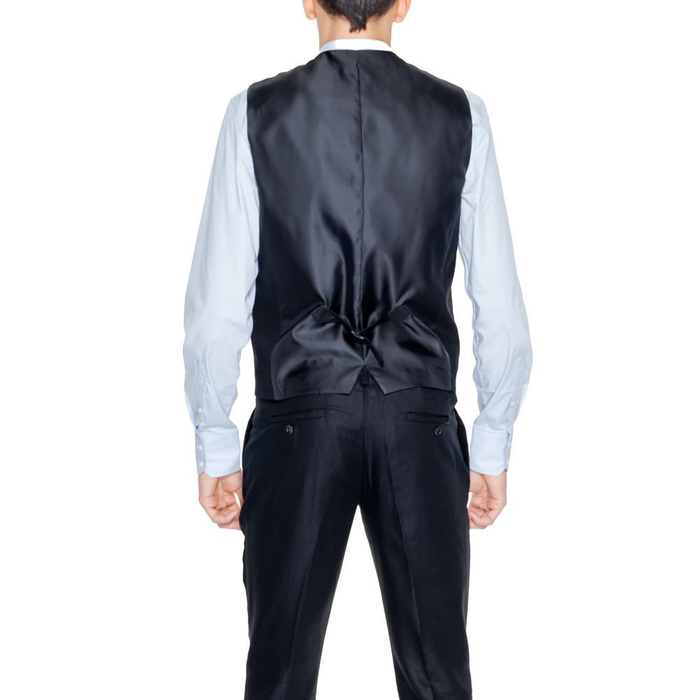 Gilet en lin noir Antony Morato