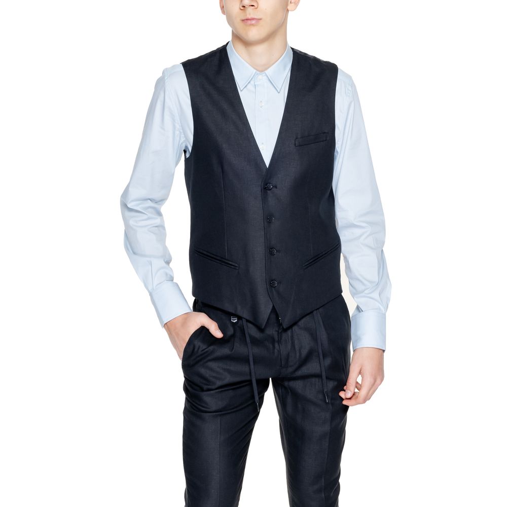 Gilet en lin noir Antony Morato
