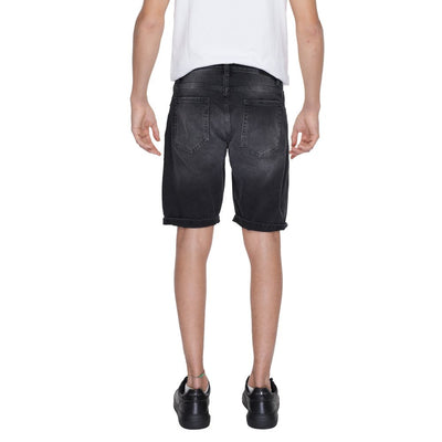 Antony Morato Black Cotton Bermuda