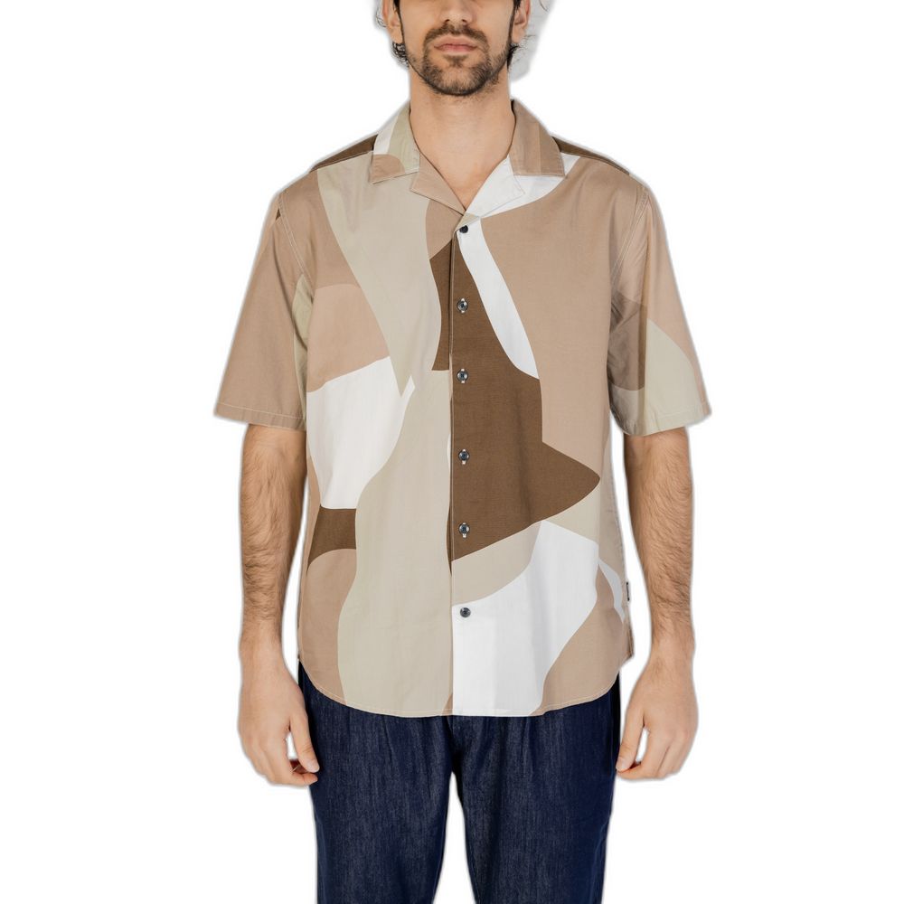Only &amp; Sons Bruin Katoenen Korte Mouw