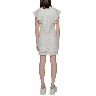 Vero Moda Beige Polyester Midi