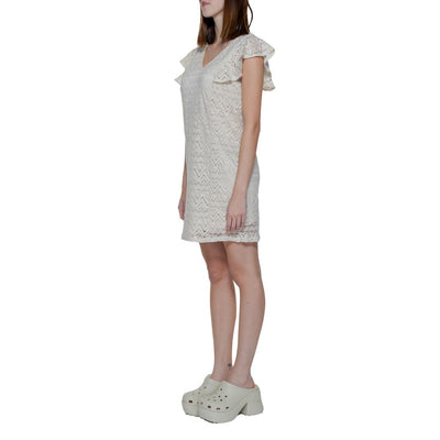 Vero Moda Beige Polyester Midi