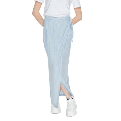 Vero Moda lichtblauwe linnen rok
