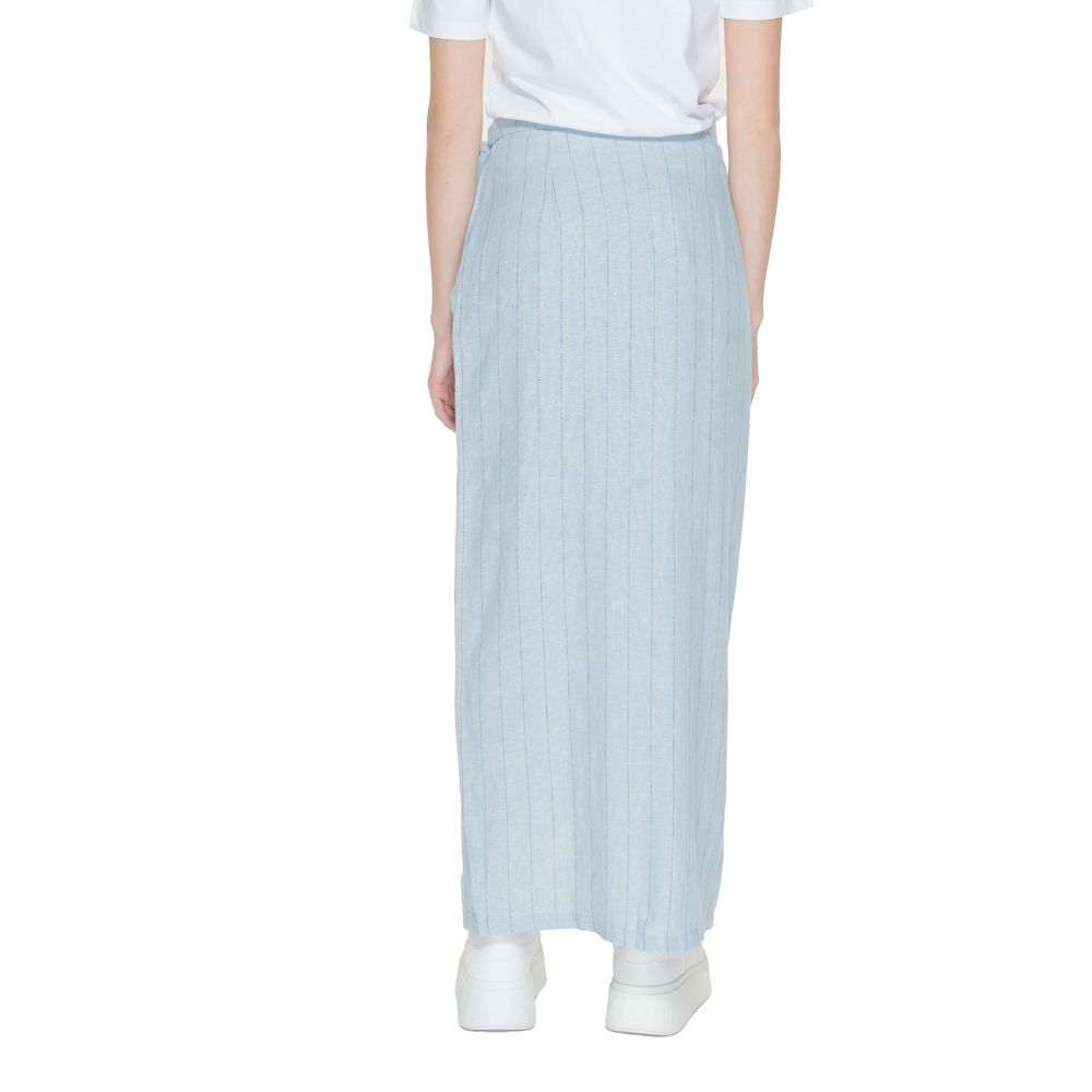 Vero Moda lichtblauwe linnen rok