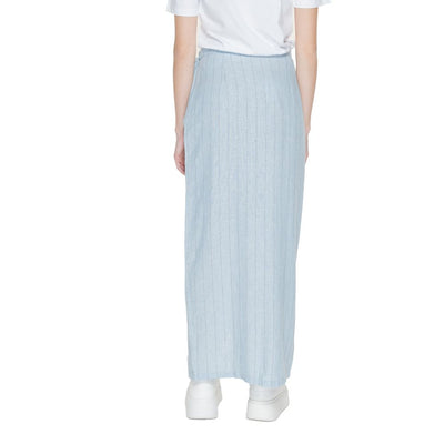 Vero Moda lichtblauwe linnen rok