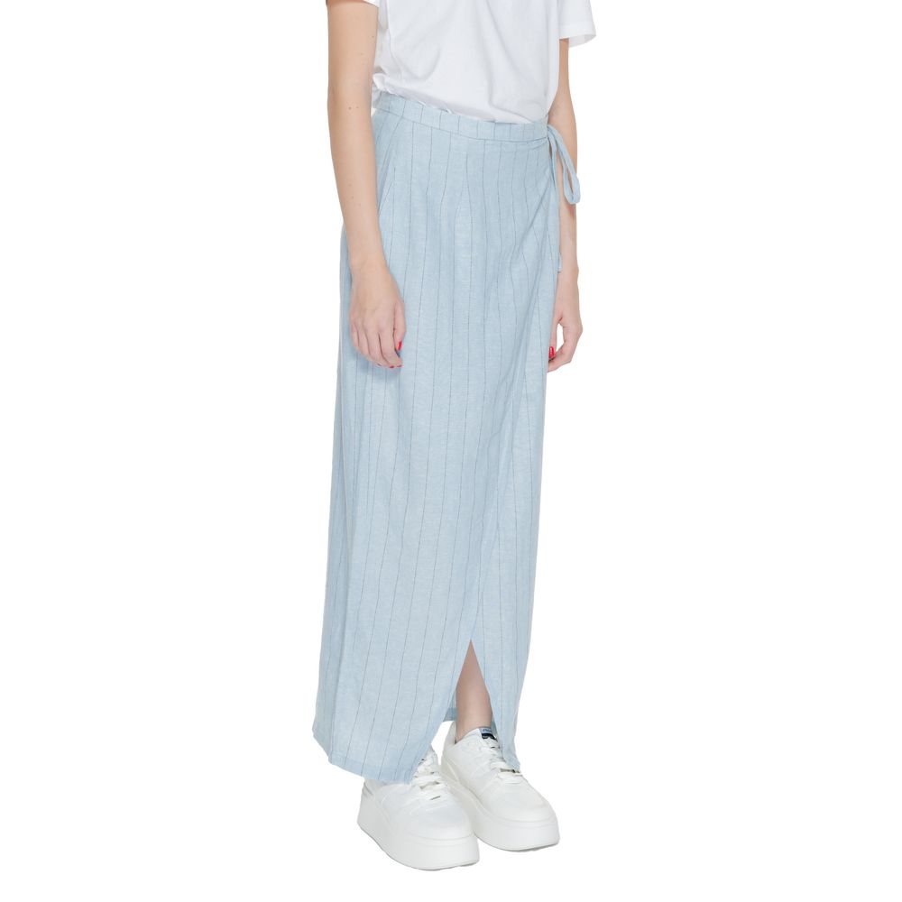 Vero Moda lichtblauwe linnen rok