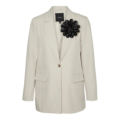 Blazer beige en polyester Vero Moda