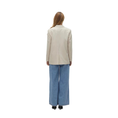 Blazer beige en polyester Vero Moda