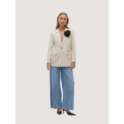 Blazer beige en polyester Vero Moda
