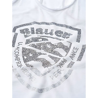 Blauer White Cotton Tank Top