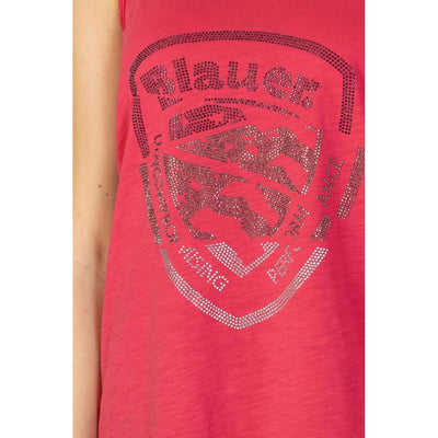 Blauer roze katoenen tanktop