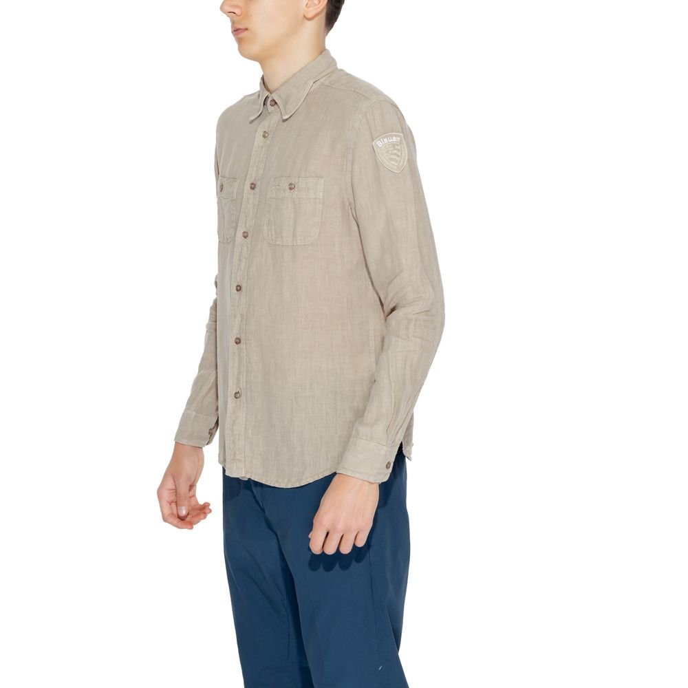 Chemise en lin beige Blauer