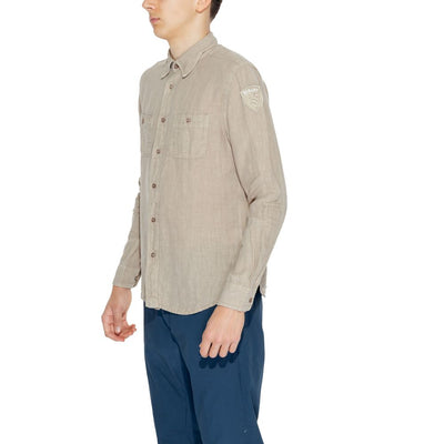 Chemise en lin beige Blauer