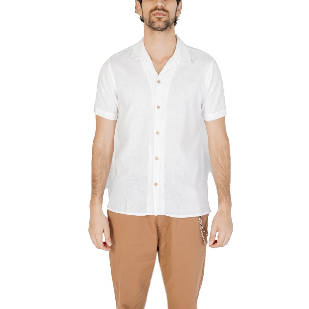 T-shirt à manches courtes en lin blanc Hamaki-Ho