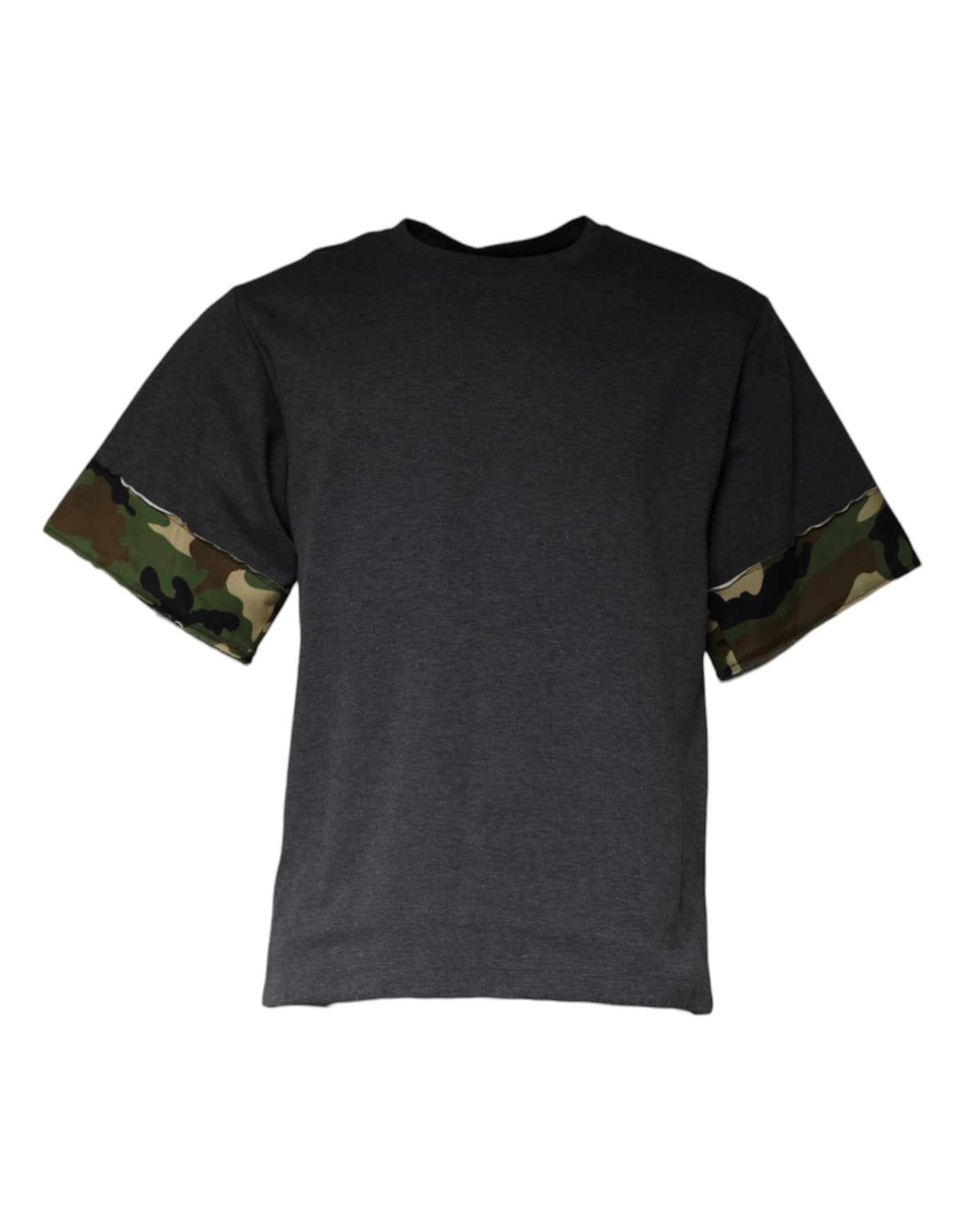 T-shirt ras du cou camouflage gris foncé Dolce &amp; Gabbana
