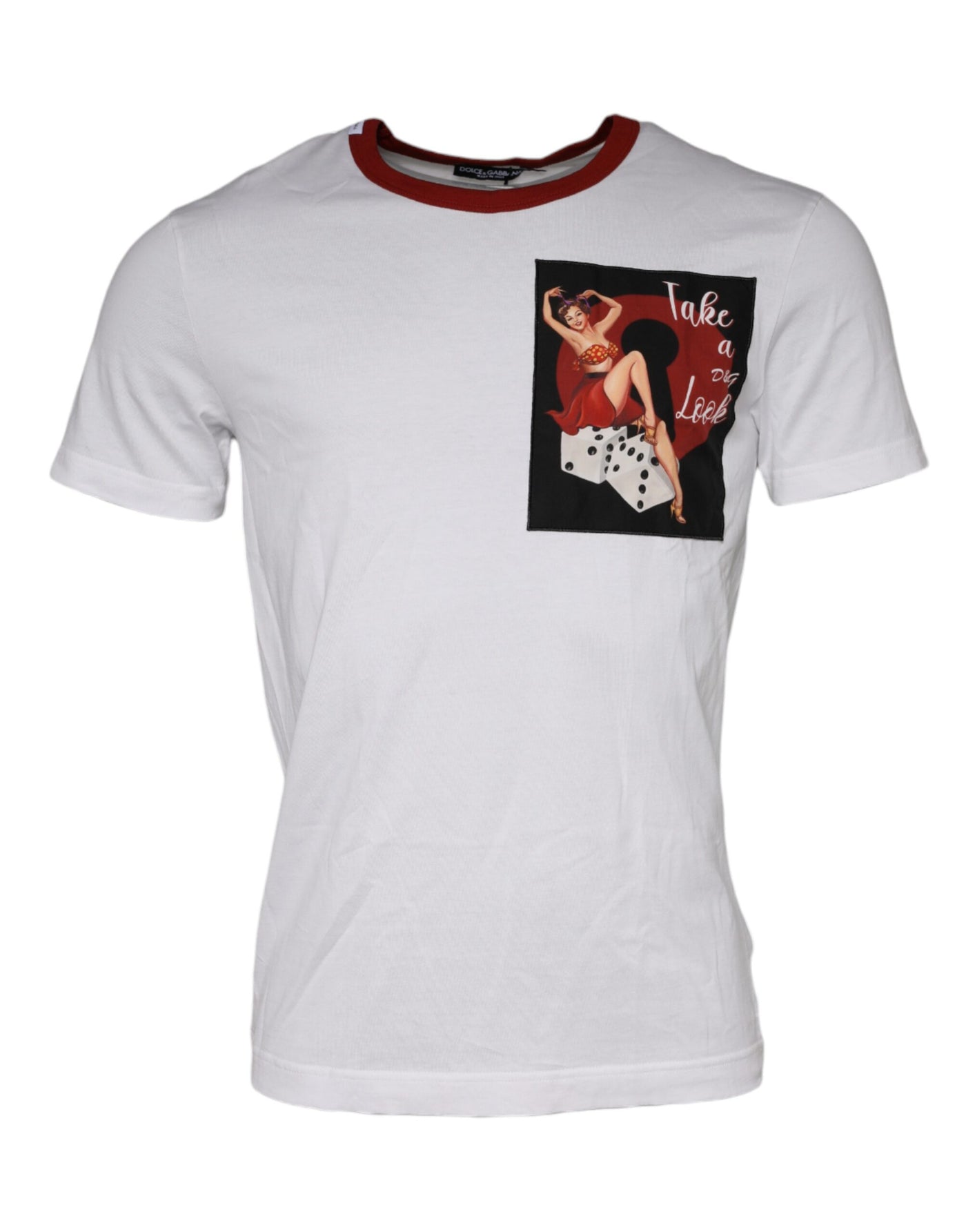 Dolce &amp; Gabbana Wit T-shirt met ronde hals en grafische print van katoen
