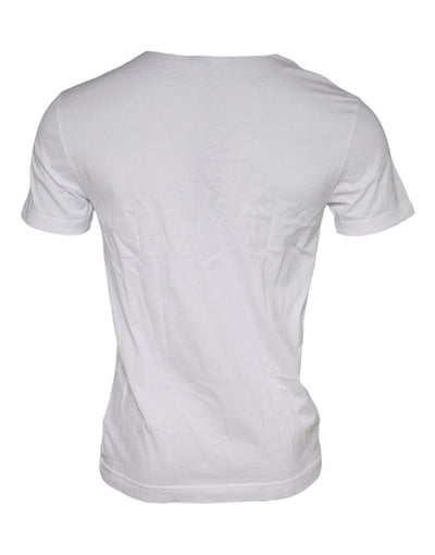 Dolce &amp; Gabbana Wit T-shirt met ronde hals en grafische print van katoen