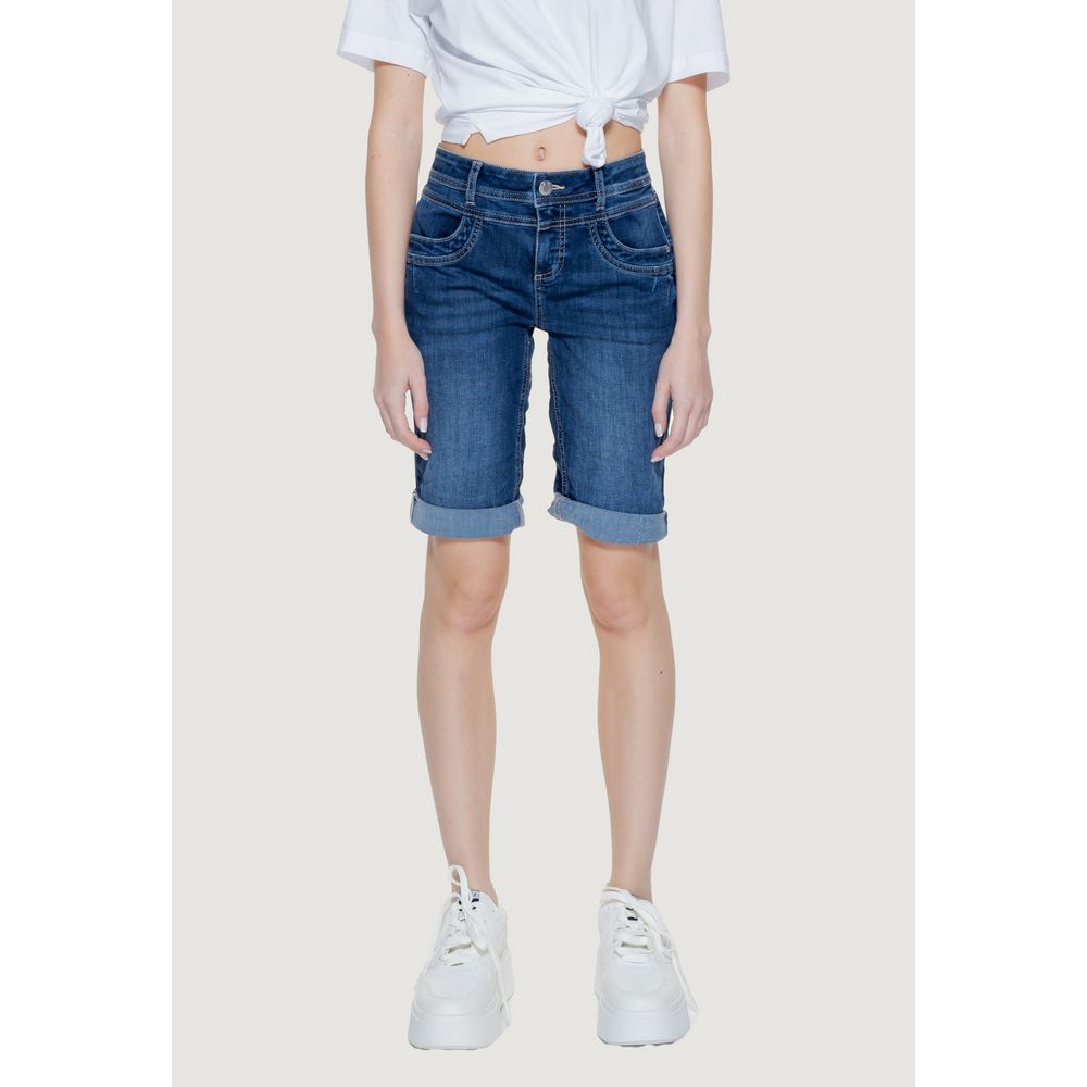 Bermuda en coton bleu Street One