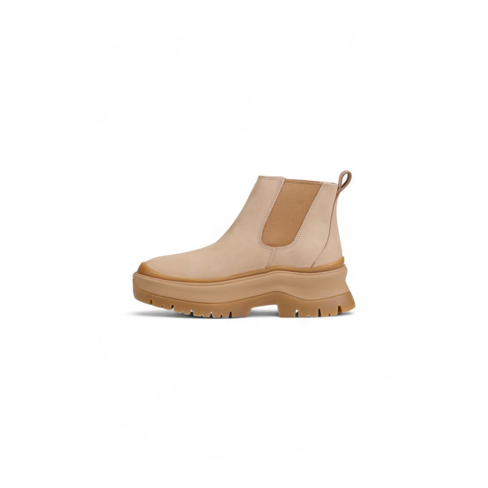Bottines en cuir suédé beige Timberland