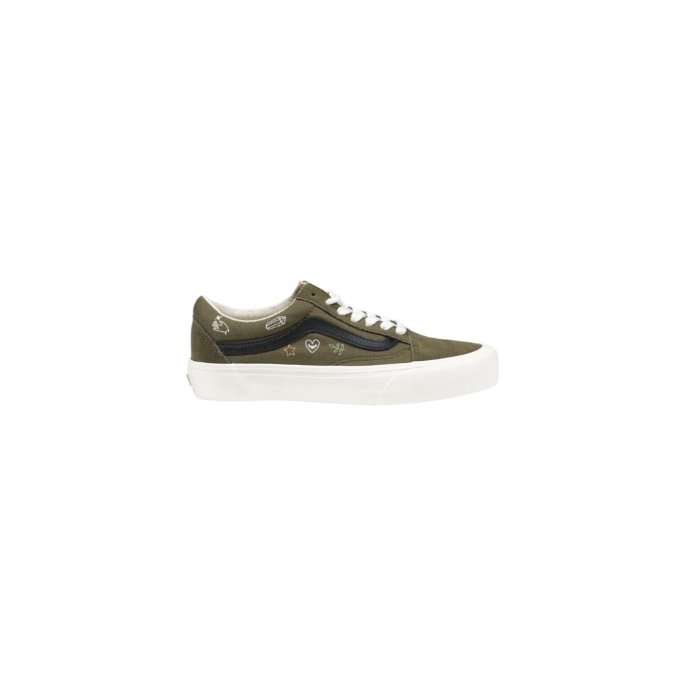 Baskets en cuir vert Vans