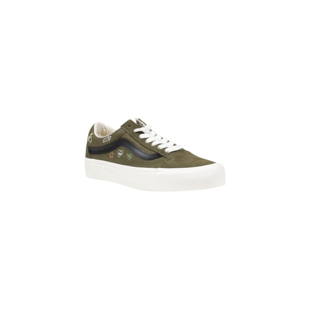 Baskets en cuir vert Vans