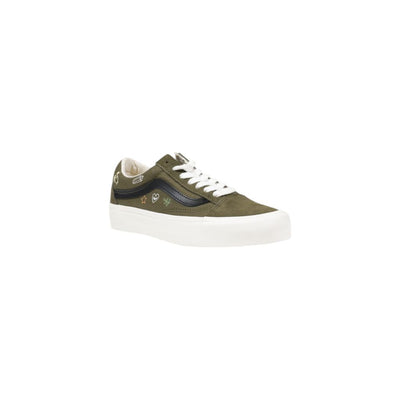 Baskets en cuir vert Vans