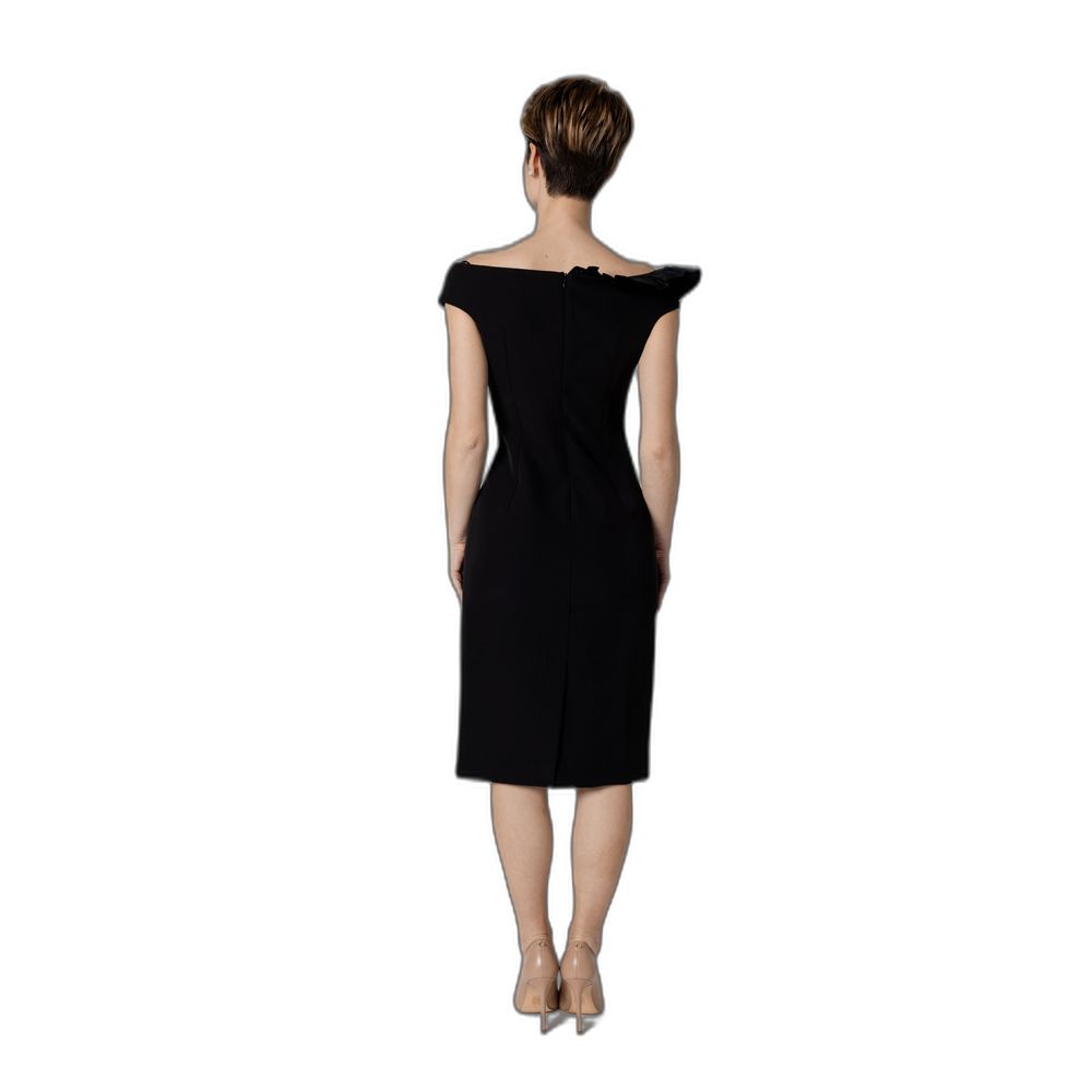 Sandro Ferrone zwarte polyester midi