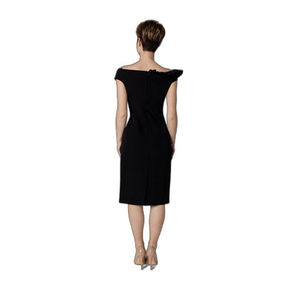 Sandro Ferrone zwarte polyester midi