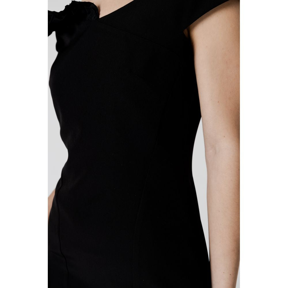 Sandro Ferrone zwarte polyester midi