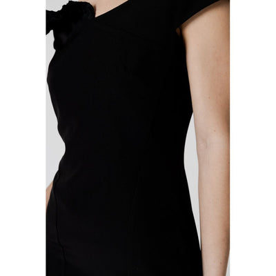 Sandro Ferrone zwarte polyester midi